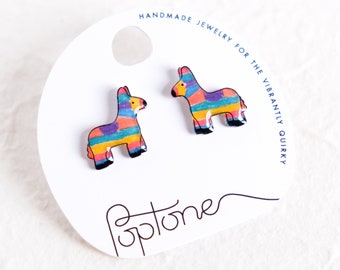 Piñata Earrings, Piñatas, Fiesta Jewelry, Cinco de Mayo Earrings, Mexican Earrings