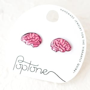 Brain Stud Earrings / Science Gift / Neurologist Mental Health Earrings