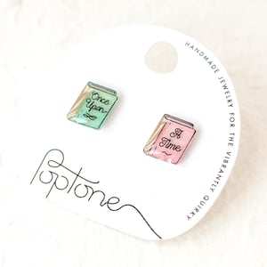 Book Stud Earrings / Book Lover Earrings / Librarian Gift / Classic Book Earrings