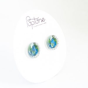 Planet Earth Earrings / Space Earrings / Earth Day Jewelry image 6