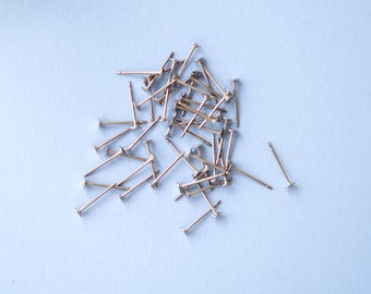 50 boucles d'oreilles hypoallergéniques en titane, coussin de 3 mm | Puces d'oreilles en titane sans nickel | fabriqué aux États-Unis
