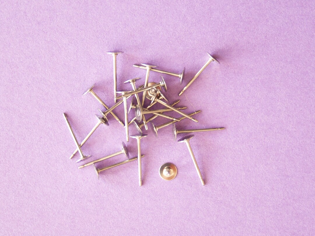 24 Titanium Earring Posts 12 Pair 4 Mm Nickelfree Super Etsy Australia