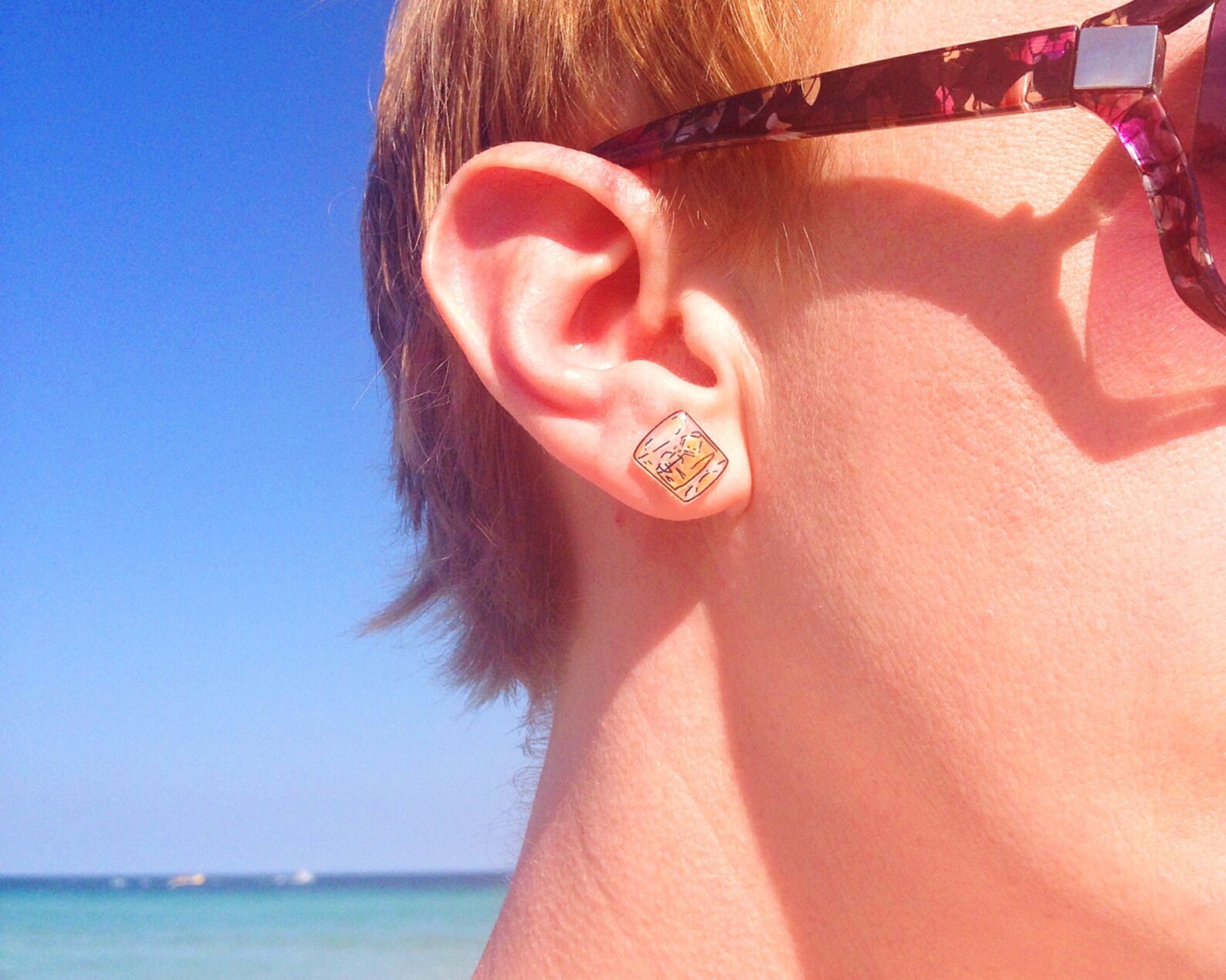 Whiskey Glass Earrings Bourbon Stud Earrings Whiskey Scotch Etsy