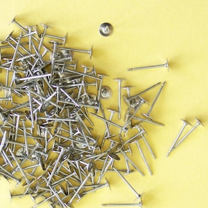 800 Bulk Titanium, 4mm pad Earring Posts | 400 pair super hypoallergenic earring studs | nickel-free titanium posts