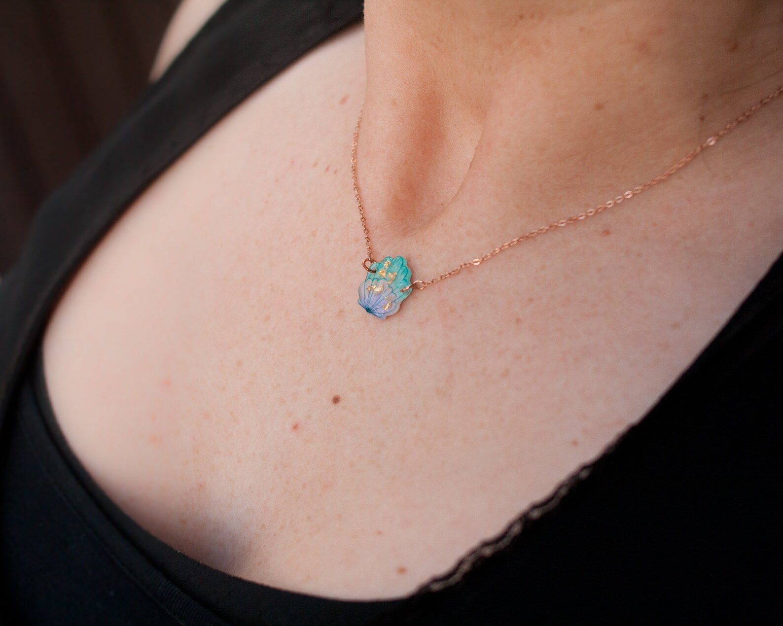 Collana in bronzo e argento con farfalla a coda di rondine - Italia