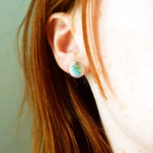 Planet Earth Earrings / Space Earrings / Earth Day Jewelry image 5