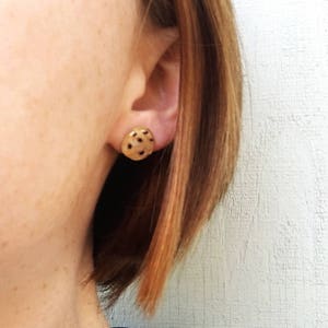 Milk and Cookies Stud Earrings, kawaii food earrings, milk and cookie jewelry, cute earrings image 9