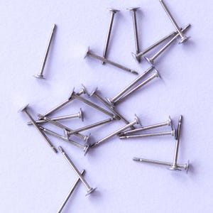 24 Titanium Earring Posts, 3 mm pad | 12 pair nickel-free super hypoallergenic earrings |  made in USA