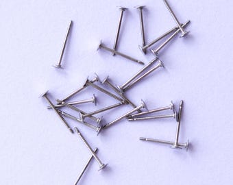 24 perni per orecchini in titanio, cuscinetto da 3 mm / 12 paia di orecchini super ipoallergenici senza nichel / realizzati negli USA