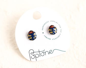 Little Beetle Insect Earrings / Bug Stud Earrings / Cute Bug Earrings