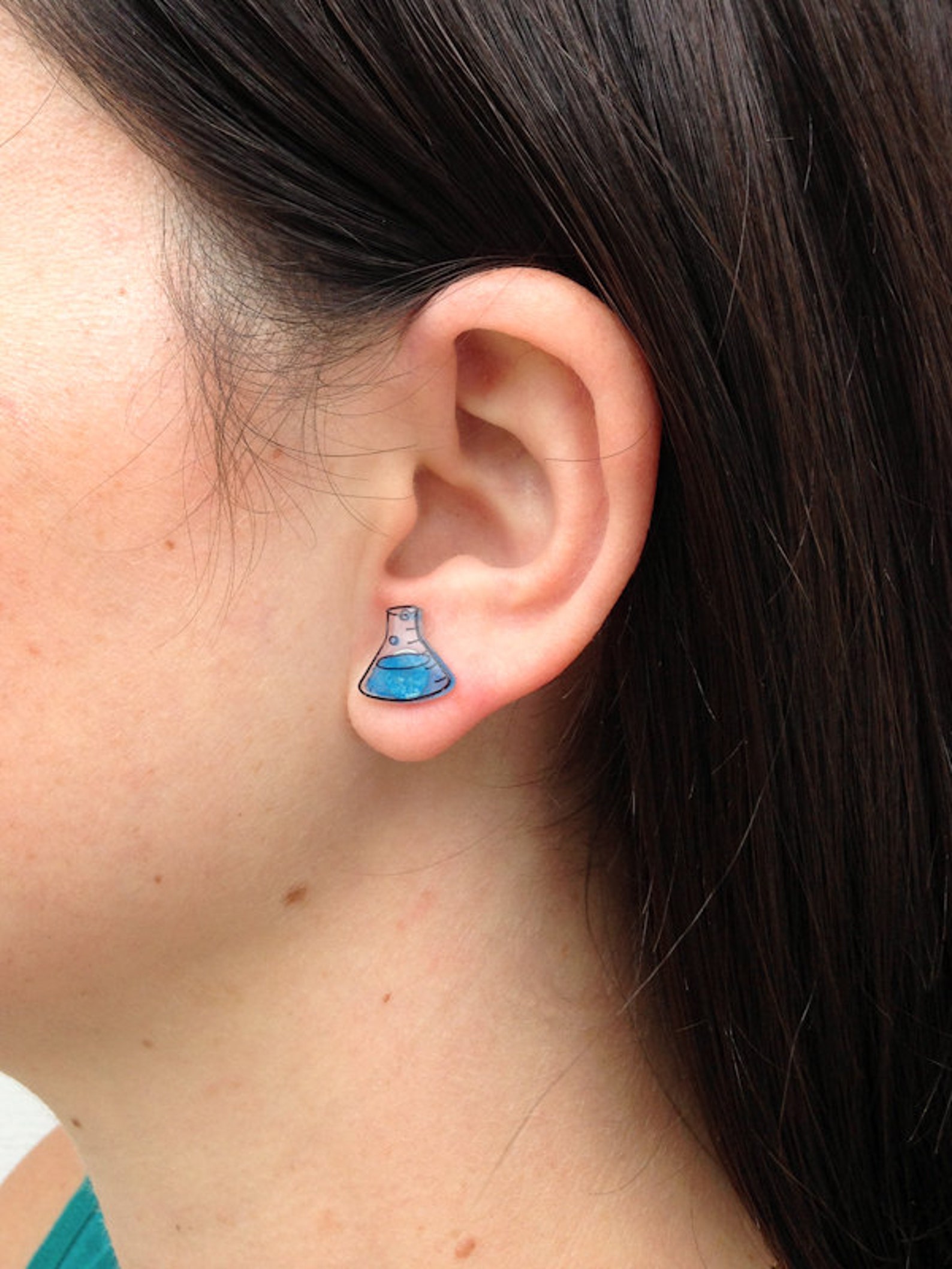 Chemistry Beaker Earrings Science Nerd Earrings Laboratory Etsy