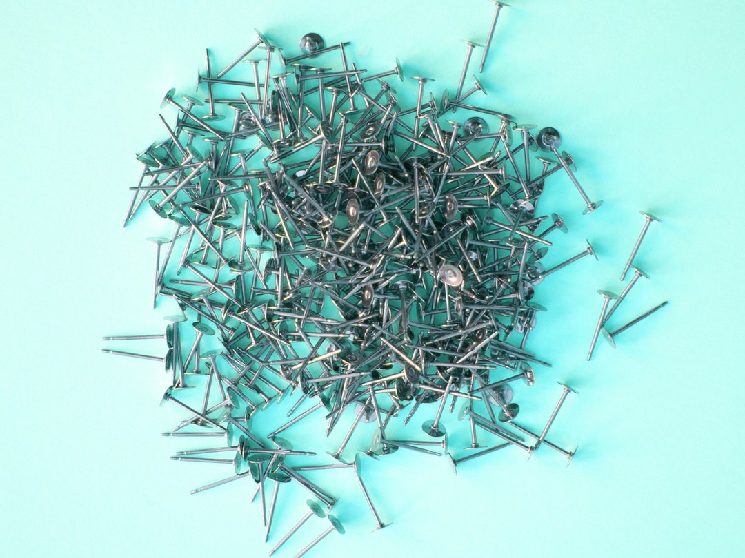 1000 Bulk Titanium Earring Posts With 4 Mm Flat Pad 500 Pair Etsy