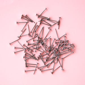 100 Titanium 3 mm Hypoallergenic Earring Posts | super hypoallergenic earring posts | made in the USA | 50 pairs | nickel-free