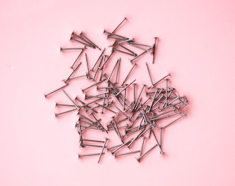 100 perni per orecchini in titanio ipoallergenici da 3 mm / perni per orecchini super ipoallergenici / realizzati negli Stati Uniti / 50 paia / senza nichel