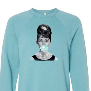 Audrey Bubble Sweatshirt- Bella Canvas Heather Blue Lagoon