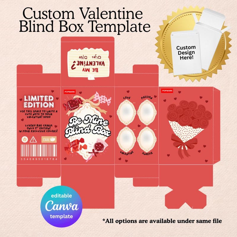 Blind box template - Etsy Polska