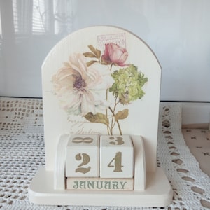 Wooden Calendar made with love