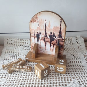 Wooden Calendar made with love