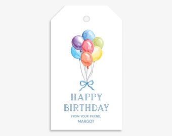 Personalized Birthday Gift Tags • Personalized Gift Tags • Birthday Gift Bag Tags • Kids Gift Tags Set • Custom Gift Tags