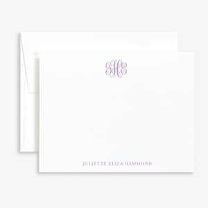 Personalized Stationery Set • Fancy Interlocking Monogram • Womens Notecards • Monogrammed Note Card Set • Monogram Thank You Notes