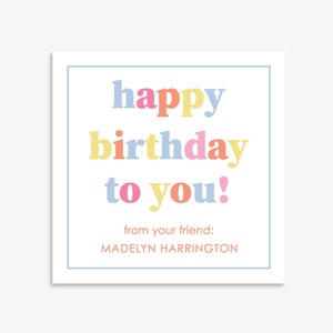 Personalized Kids Gift Enclosure Cards • Kids Calling Cards • Custom Birthday Tags • Kids Gift Stickers • Custom Birthday Gift Tags