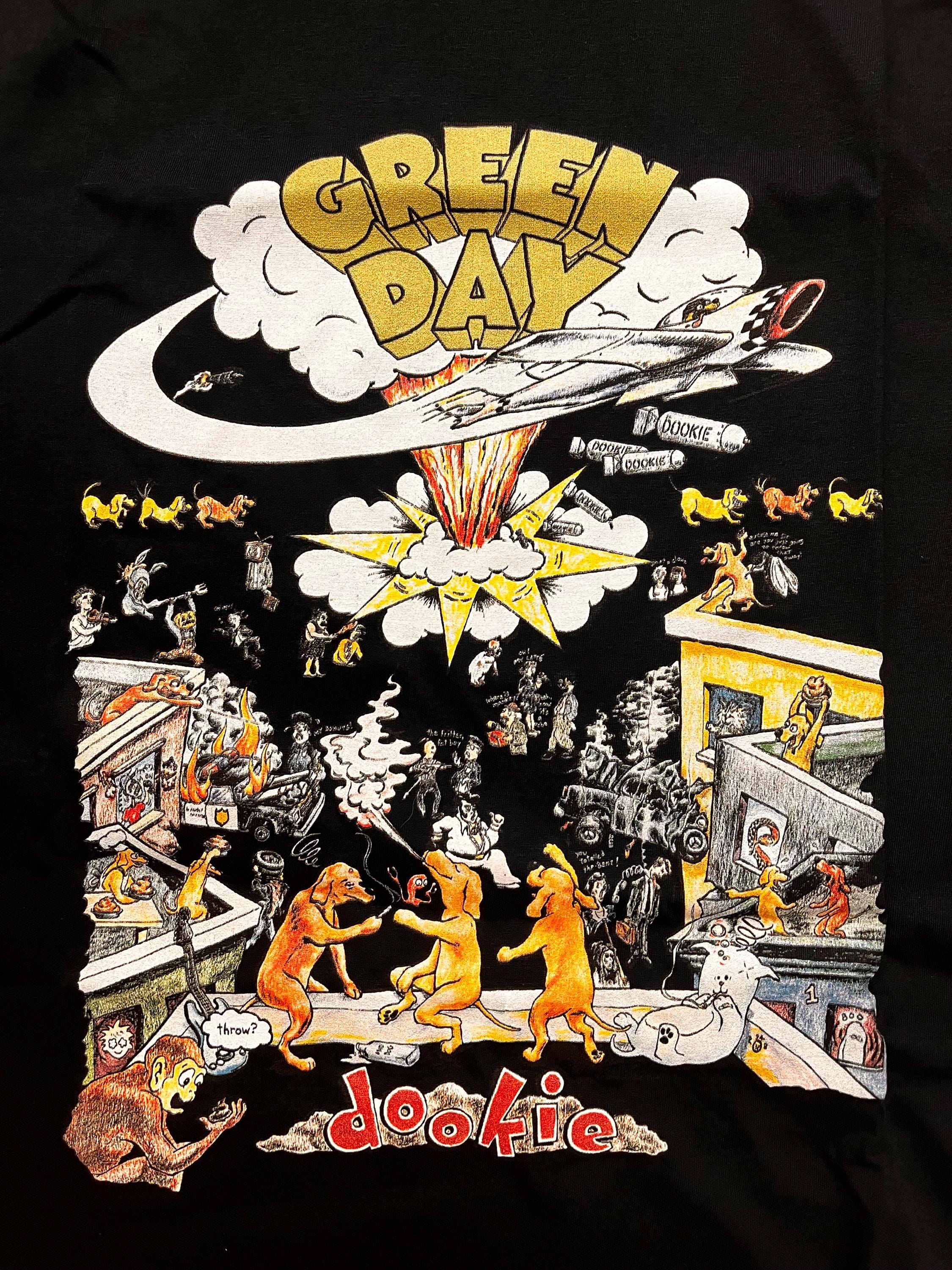 Maglietta Green Day Dookie Maglietta Ufficiale Green Day 'Dookie' - Colore Grigio, Nuova Con Etichette. Per Veri Fan Del Punk Rock! Maglietta Uomo Grigia - Foto 4