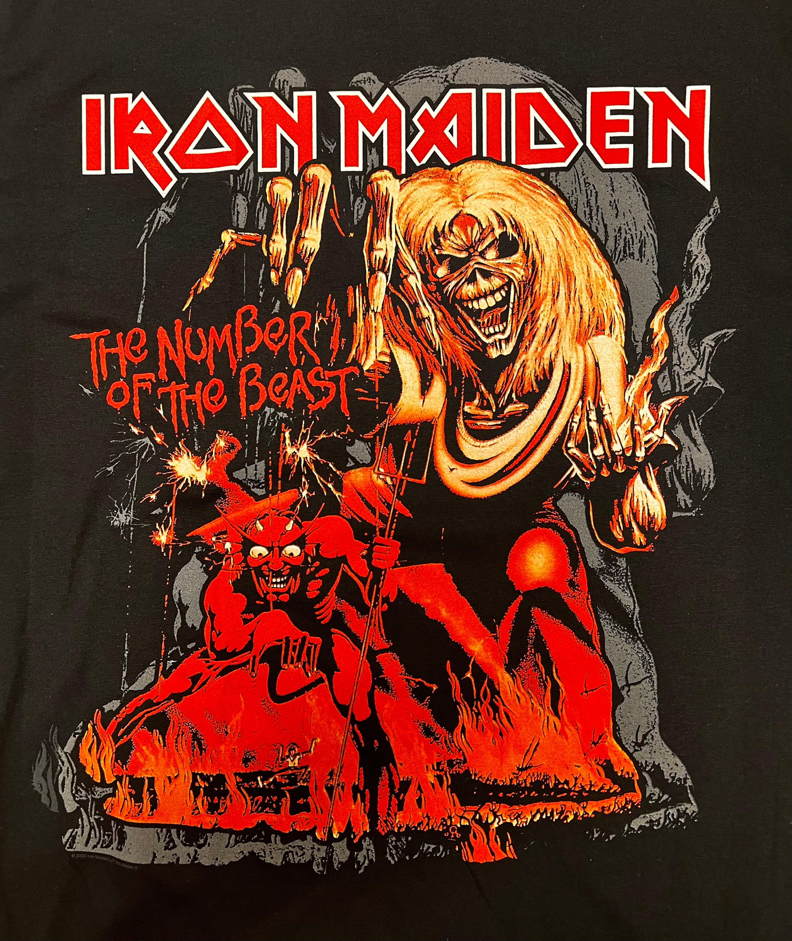 Iron Maiden Number of the Beast T Shirt 100% Cotton, Gildan Soft