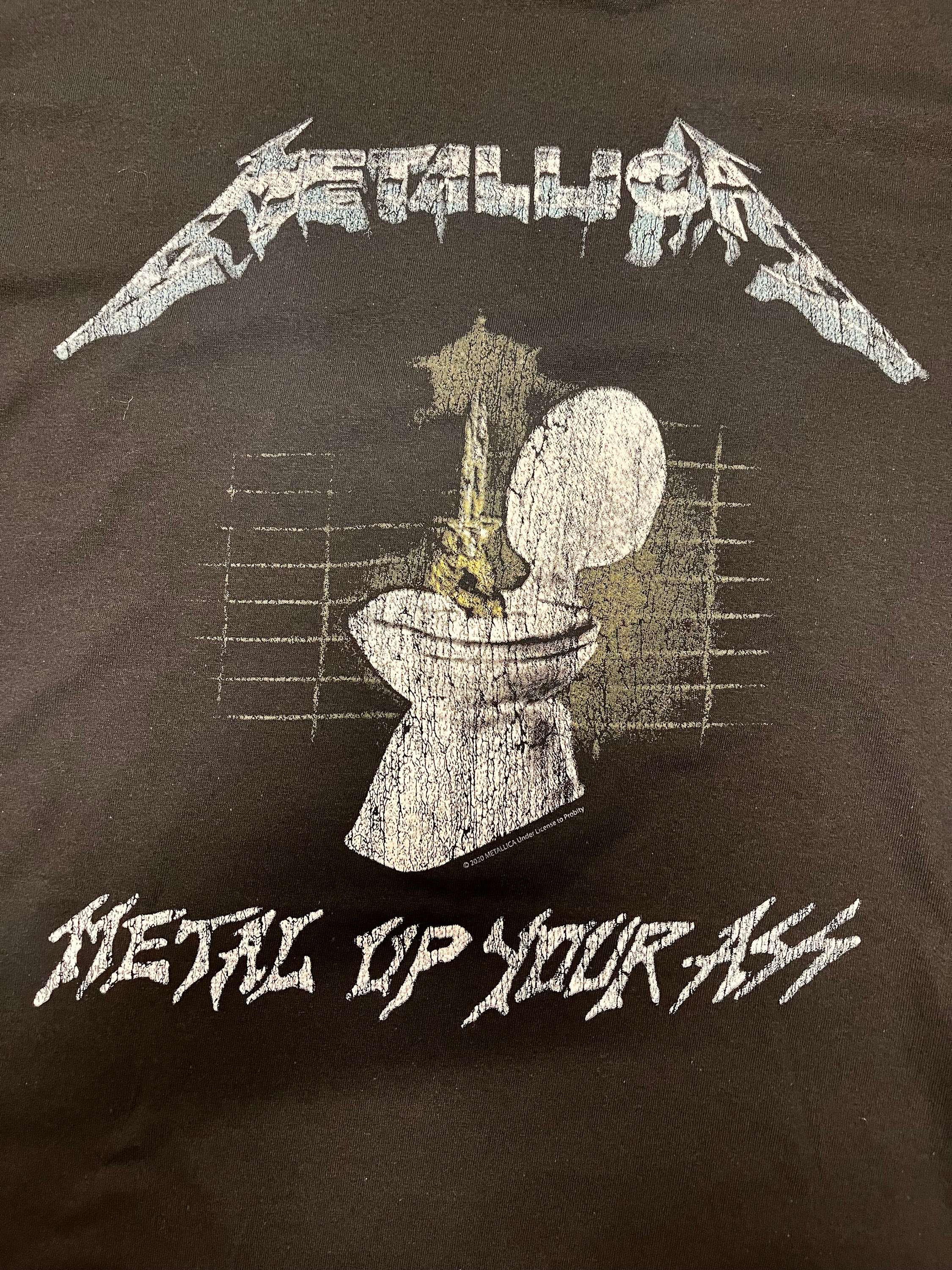 Metallica Metal up Your @ss T Shirt 100% Cotton, Gildan Heavy