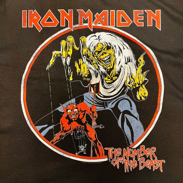 Iron Maiden Number of the Beast T shirt 100% cotton, gildan soft style, new