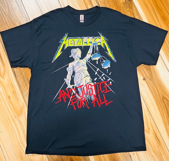 Metallica Justice for All T Shirt 100% Cotton, Gildan Heavy