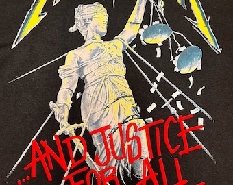 Metallica Justice for All T Shirt 100% Cotton, Gildan Heavy Cotton
