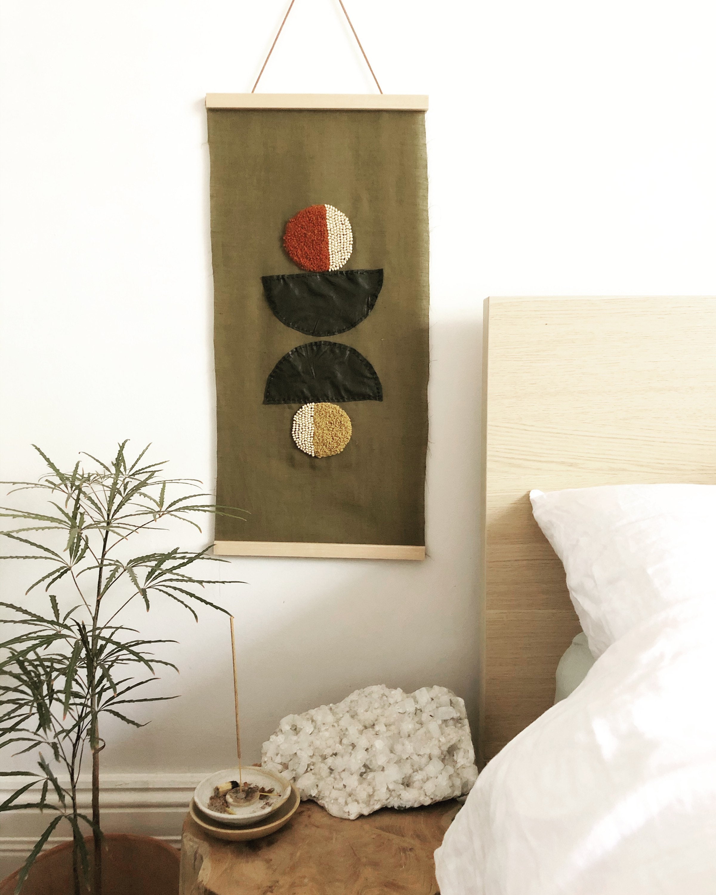 Handmade Embroidery Wall Hanging Geometric Wall Art Abstract Etsy India