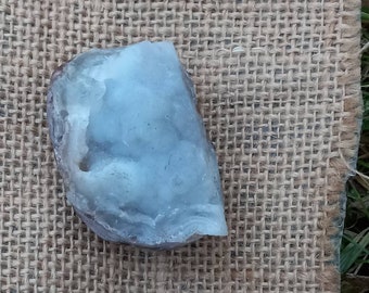 Geoda de Calcedonia Azul hecha a mano, Cristal Coleccionable, Gran Geoda de Calcedonia Azul