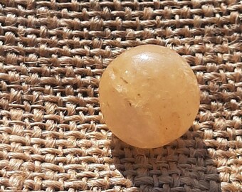 Home Tumbled Yellow Quartz Crystal, Large Home Tumbled Stone, Collectible Crystal