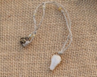 Handmade Citrine Necklace, Beaded Necklace