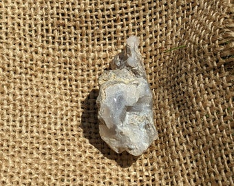 Cristal de Calcedonia Azul Crudo, Cristal Coleccionable, Cristal Azul Pequeño de Calcedonia