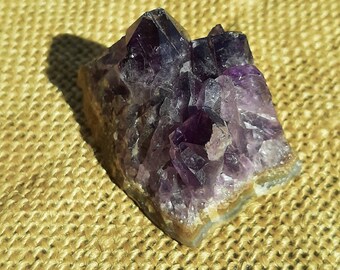 Raw Dark Purple Amethyst Cluster, Collectible Crystal, Natural Stone Decor