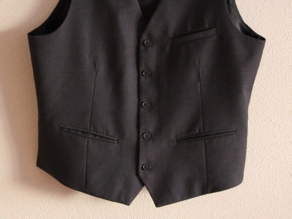 Mens Vest Gray Vest Gray Men's Vest Steampunk Ves… - image 3