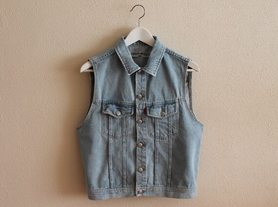 Blue Denim Vest Vintage Denim Vest 