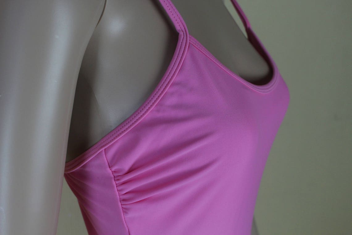 Pink Swimsuit One Piece Swimsuit Retro Bodysuit Pink Swimming Etsy Norway