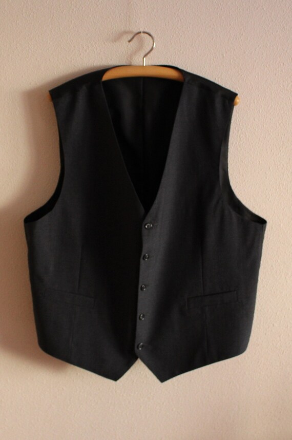 Mens Vest Gray Vest Gray Men's Vest Grey Wool Vest