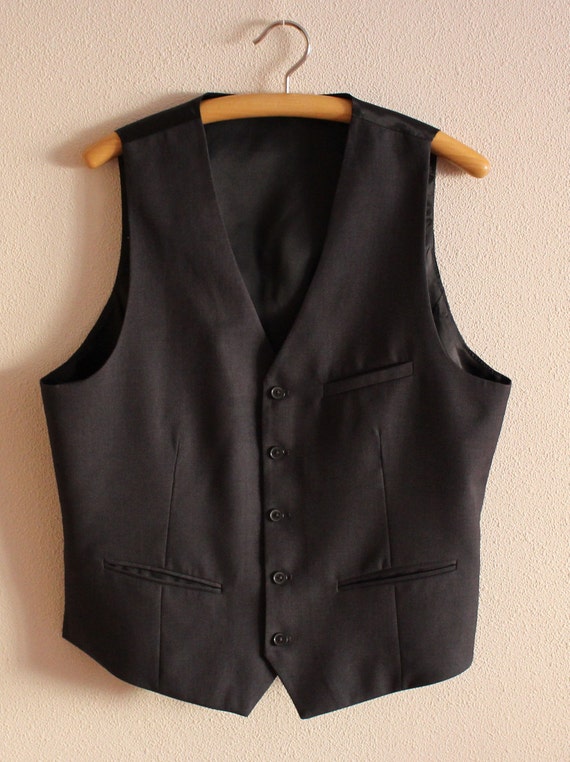 Mens Vest Gray Vest Gray Men's Vest Steampunk Vest