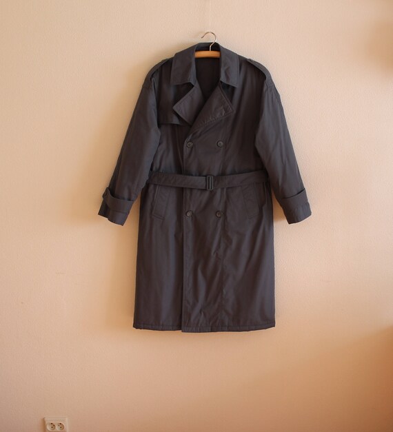 gray trench coat mens