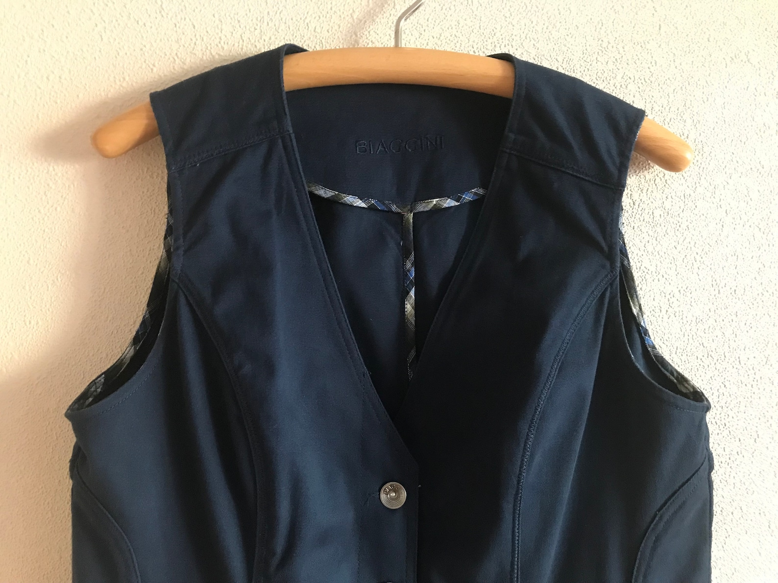 Women's Vest Blue Vest Navy Blue Women Vest Cotton Blend Women Vest