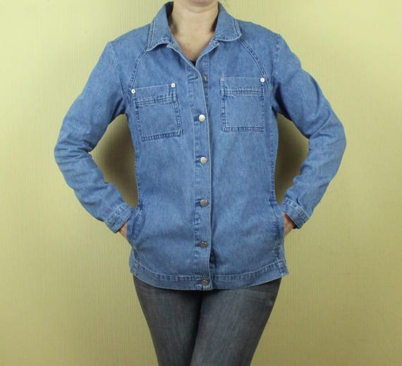 light blue jean shirt