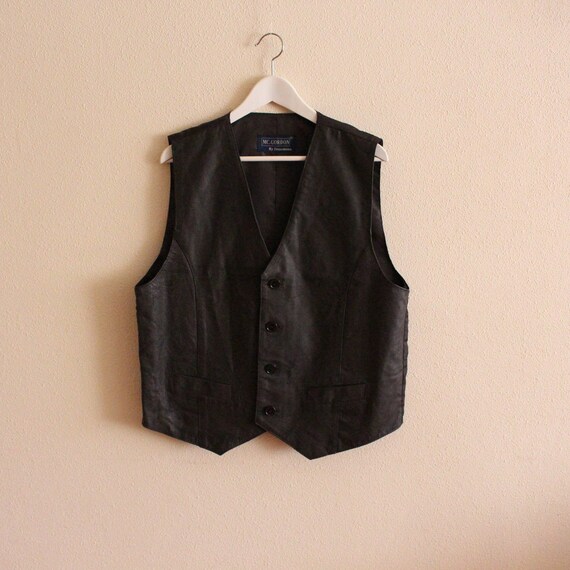 Men S Leather Vest Dark Brown Waistcoat - Leather Waistcoat Mens Men S Leather Vest Dark Brown Waistcoat - Leather Waistcoat Mens