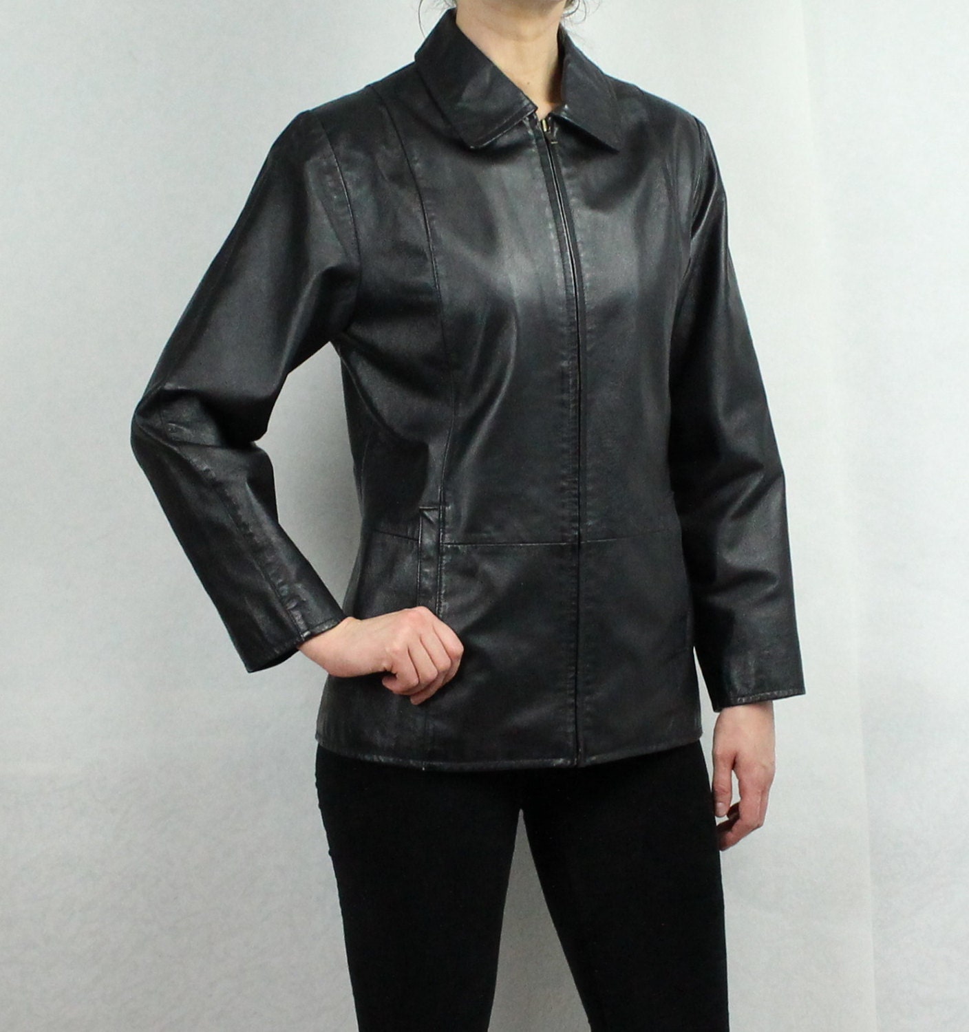 retro leather jacket womens