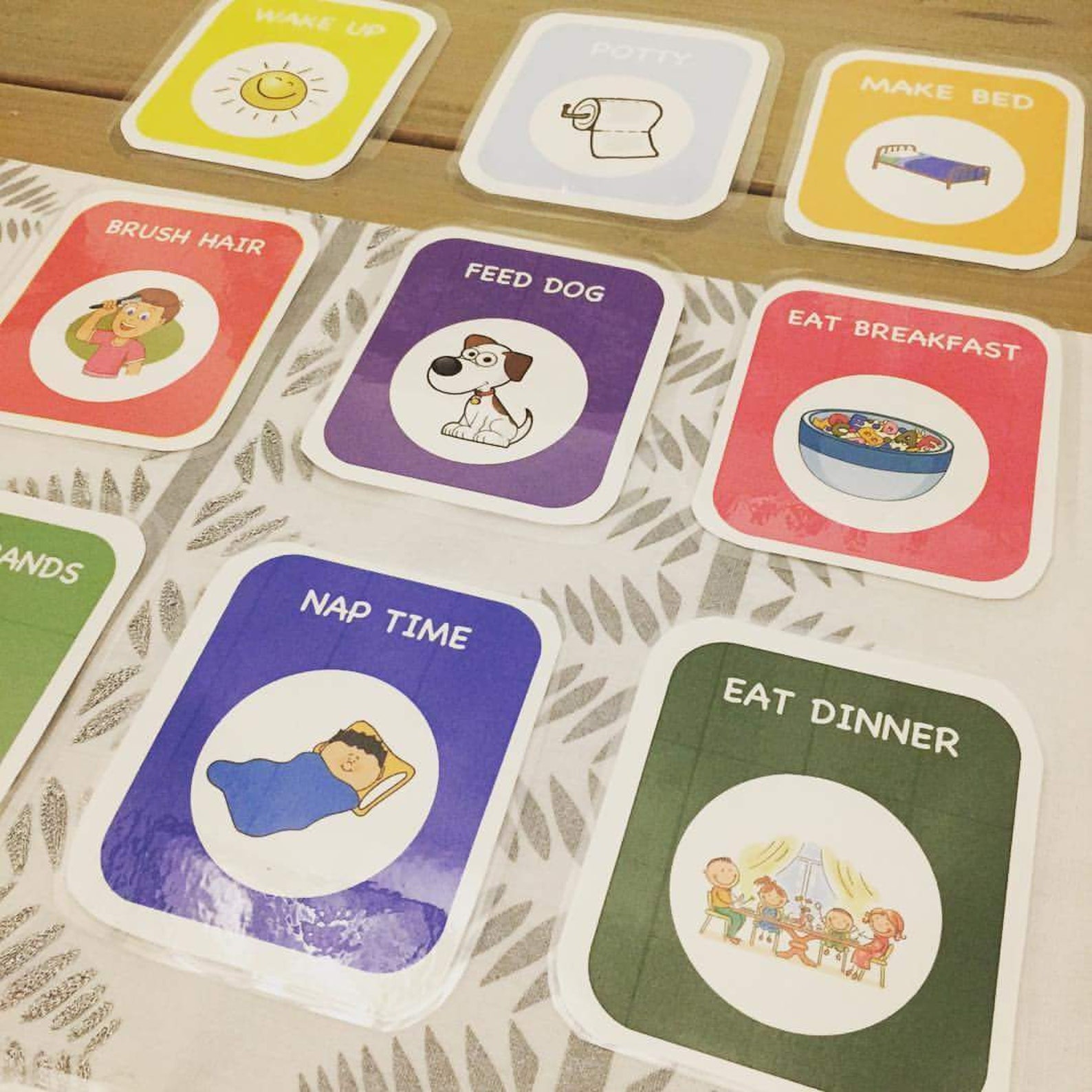 Original Kid's Routine Cards Set of 20 - Etsy