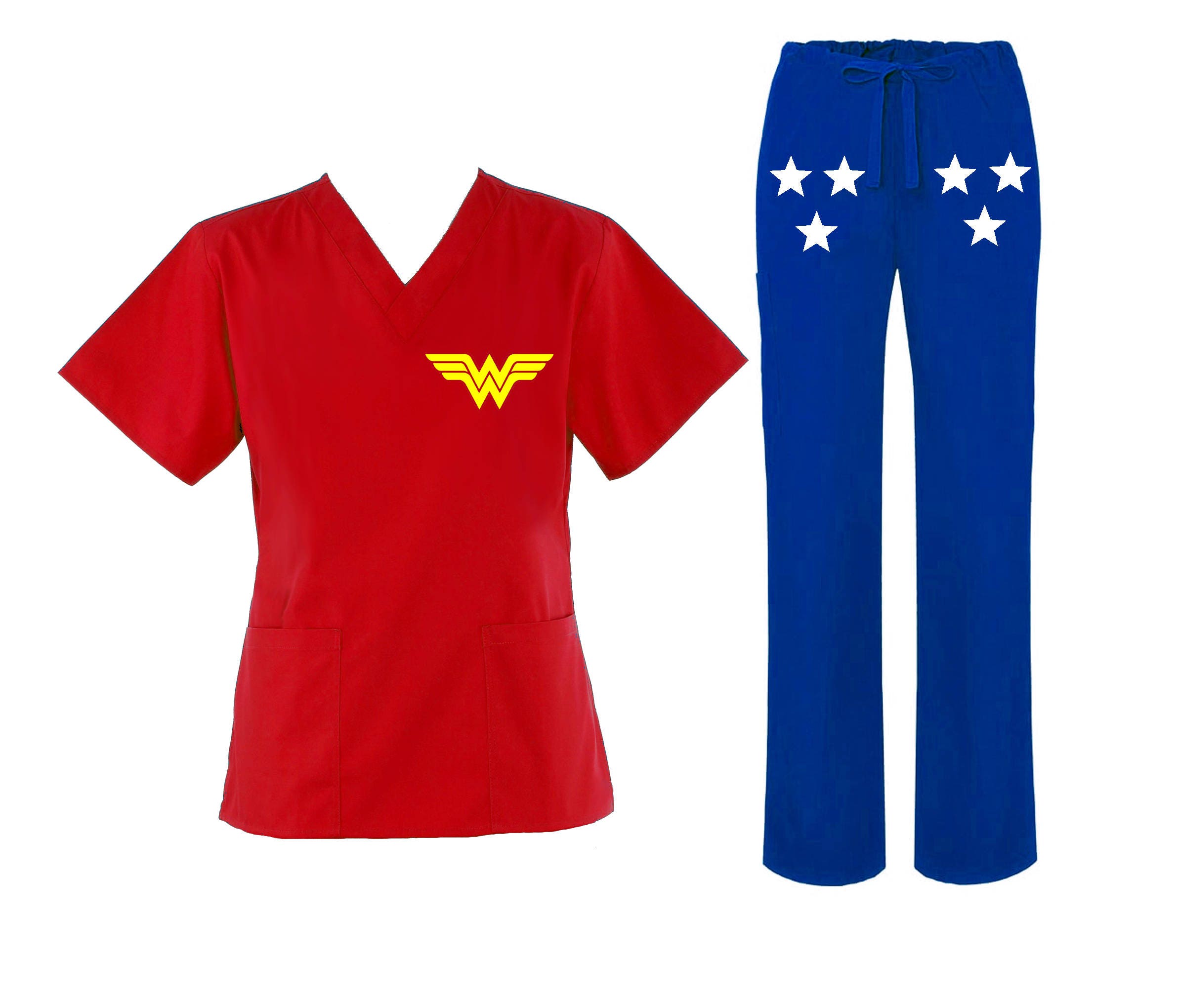 Wonder Woman Scrub Set Etsy