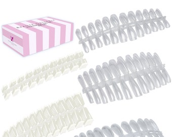 570pcs Nail Tips Fake Nail Pre-shape Long Coffin Ballerina Stiletto French Short-Flat Press On False Nail